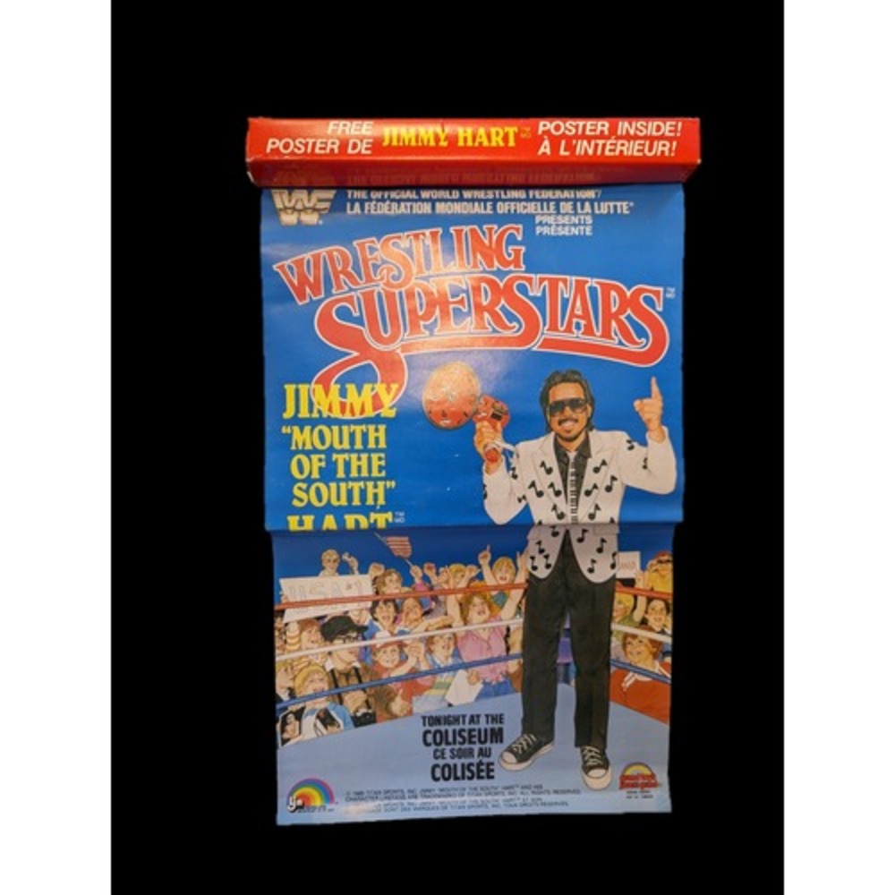 1985 LJN Titan Sports Wrestling Superstars Jimmy Mouth Of The South Hart Poster